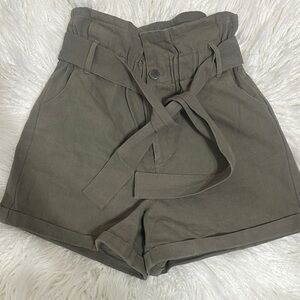 FAVLUX High Waist Khaki Women Shorts
